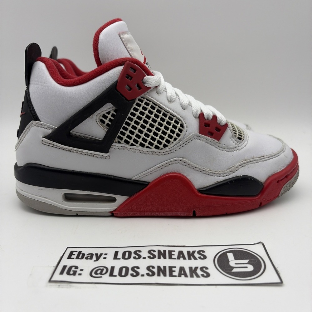 Size 4.5Y (GS) - Jordan 4 Retro OG 2020 Low Fire Red (408452-160)